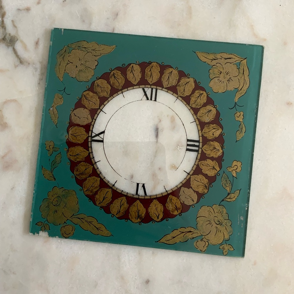 Reverse Painted Clockface